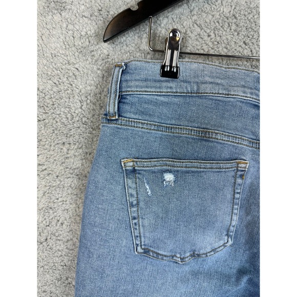 Sun + Stone Jeans Mens 33x32 Blue Distressed Patched Stretch Regular Fit - Picture 15 of 16